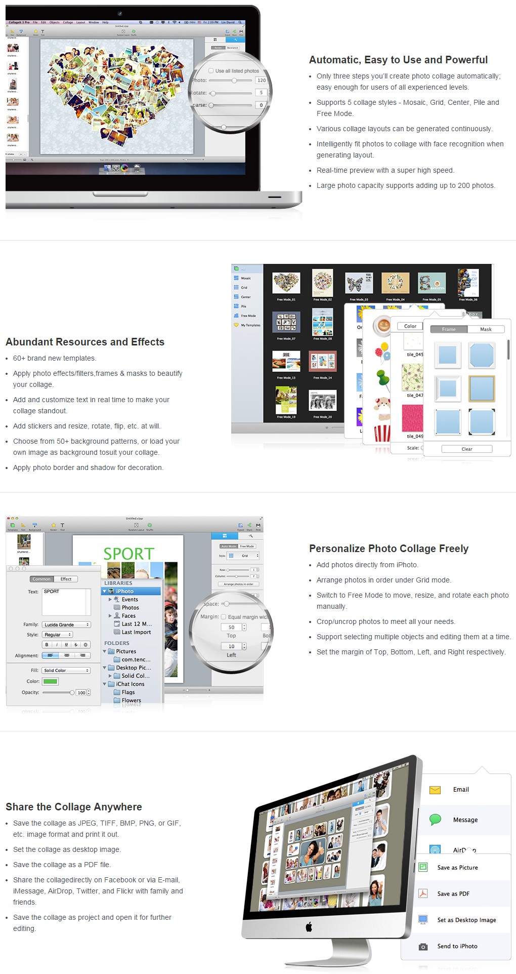 CollageIt Pro for Mac Feature